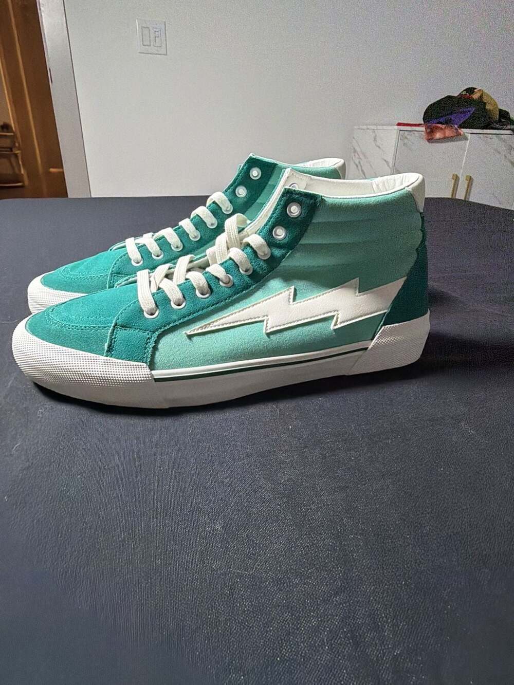 Revenge X Storm Vol. 2 High Top Sneakers in Bright Turquoise/Sea Green